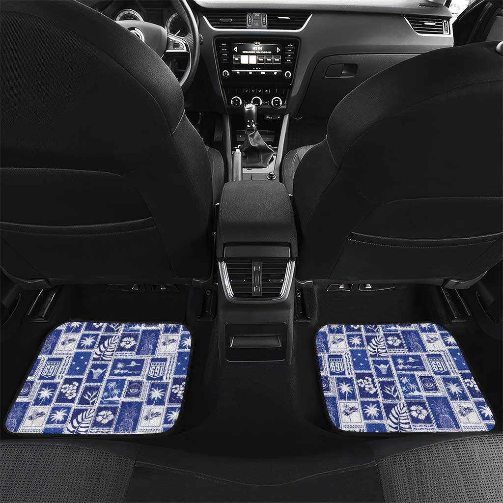 Federated States Of Micronesia Christmas Car Mats Retro Style Bright Version - Polynesian Pride