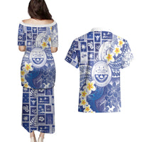Federated States Of Micronesia Christmas Couples Matching Puletasi and Hawaiian Shirt Retro Style Bright Version LT05 - Polynesian Pride