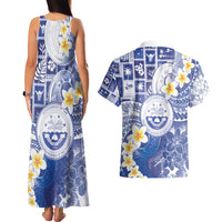 Federated States Of Micronesia Christmas Couples Matching Tank Maxi Dress and Hawaiian Shirt Retro Style Bright Version LT05 - Polynesian Pride