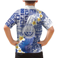 Federated States Of Micronesia Christmas Family Matching Mermaid Dress and Hawaiian Shirt Retro Style Bright Version LT05 - Polynesian Pride