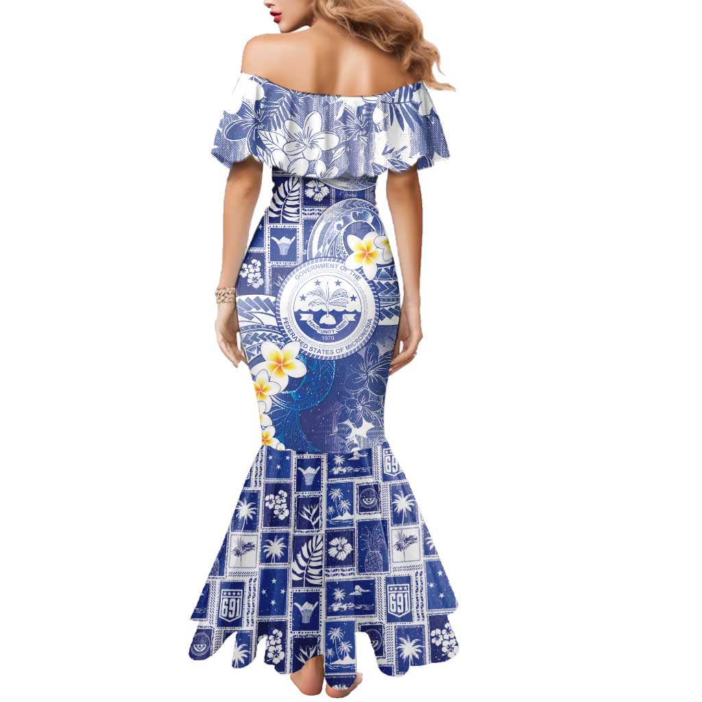 Federated States Of Micronesia Christmas Family Matching Mermaid Dress and Hawaiian Shirt Retro Style Bright Version LT05 - Polynesian Pride