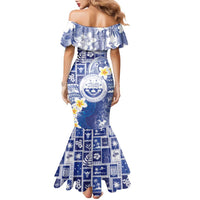 Federated States Of Micronesia Christmas Family Matching Mermaid Dress and Hawaiian Shirt Retro Style Bright Version LT05 - Polynesian Pride