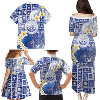 Federated States Of Micronesia Christmas Family Matching Puletasi and Hawaiian Shirt Retro Style Bright Version LT05 - Polynesian Pride