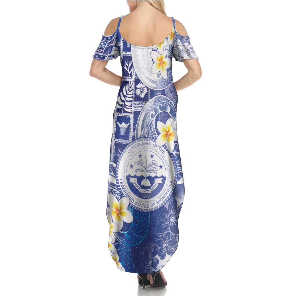 Federated States Of Micronesia Christmas Family Matching Summer Maxi Dress and Hawaiian Shirt Retro Style Bright Version LT05 - Polynesian Pride
