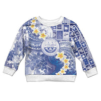 Federated States Of Micronesia Christmas Kid Ugly Christmas Sweater Retro Style Bright Version LT05 Kid Blue - Polynesian Pride
