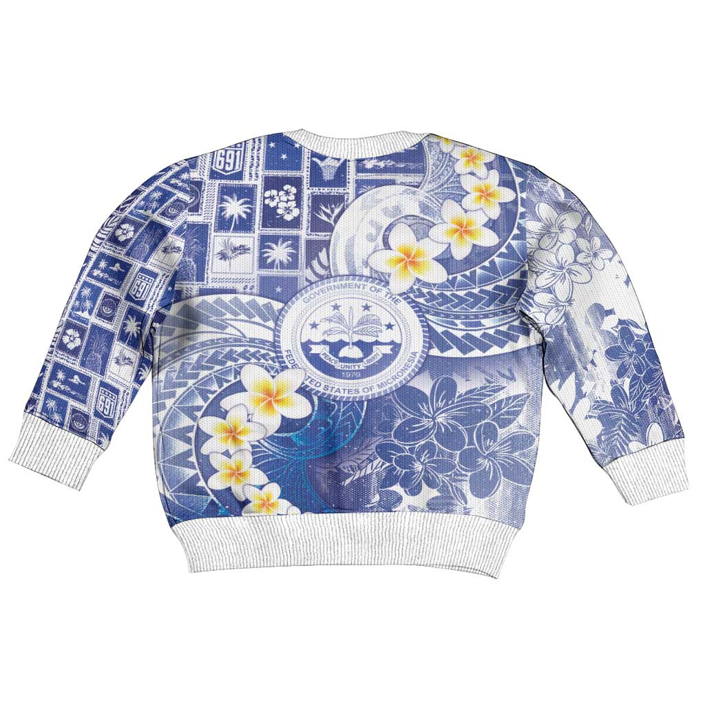 Federated States Of Micronesia Christmas Kid Ugly Christmas Sweater Retro Style Bright Version LT05 - Polynesian Pride