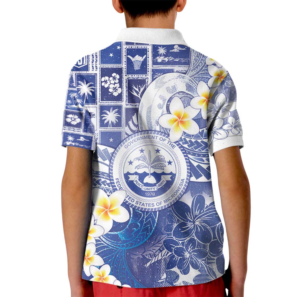 Federated States Of Micronesia Christmas Kid Polo Shirt Retro Style Bright Version LT05 - Polynesian Pride