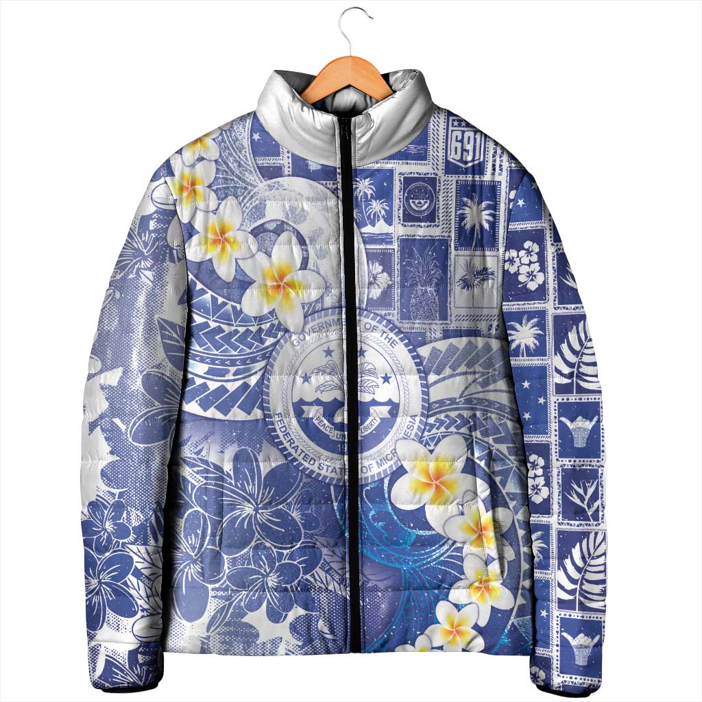 Federated States Of Micronesia Christmas Padded Jacket Retro Style Bright Version LT05 - Polynesian Pride