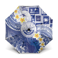 Federated States Of Micronesia Christmas Umbrella Retro Style Bright Version LT05 One Size Folded 11.42 inch Opened Diameter 37.4 inch Blue - Polynesian Pride