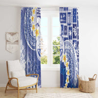 Federated States Of Micronesia Christmas Window Curtain Retro Style Bright Version LT05 - Polynesian Pride