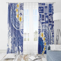 Federated States Of Micronesia Christmas Window Curtain Retro Style Bright Version LT05 - Polynesian Pride