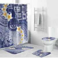 Federated States Of Micronesia Christmas Bathroom Set Retro Style Dark Version LT05 Bathroom Set (4 pcs) Navy - Polynesian Pride