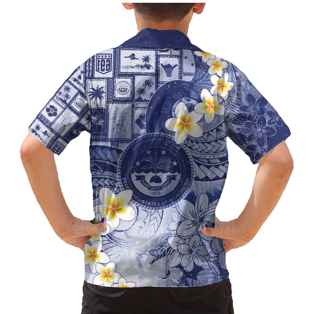 Federated States Of Micronesia Christmas Family Matching Mermaid Dress and Hawaiian Shirt Retro Style Dark Version LT05 - Polynesian Pride