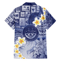 Federated States Of Micronesia Christmas Family Matching Off The Shoulder Long Sleeve Dress and Hawaiian Shirt Retro Style Dark Version LT05 - Polynesian Pride