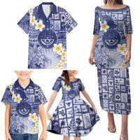 Federated States Of Micronesia Christmas Family Matching Puletasi and Hawaiian Shirt Retro Style Dark Version LT05 - Polynesian Pride