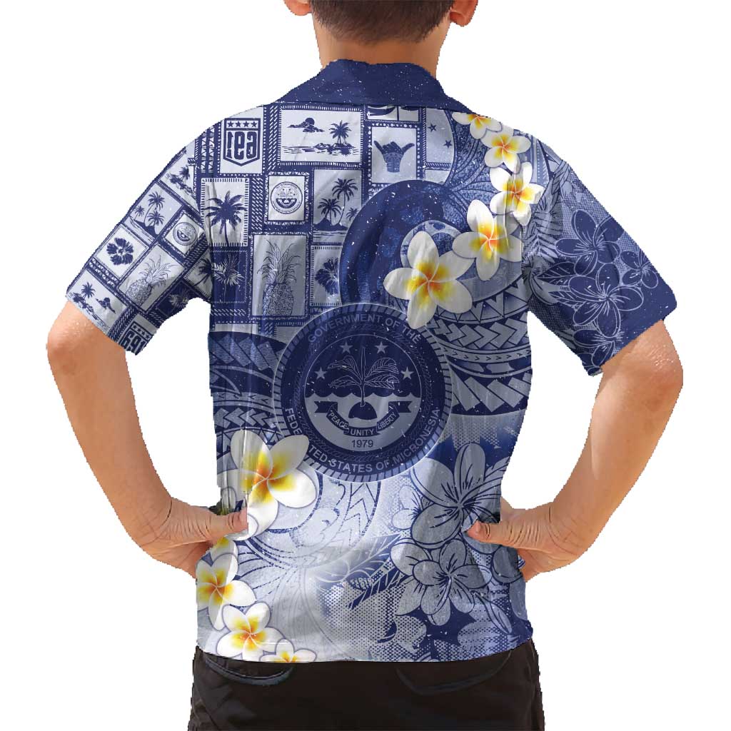 Federated States Of Micronesia Christmas Family Matching Summer Maxi Dress and Hawaiian Shirt Retro Style Dark Version LT05 - Polynesian Pride