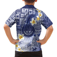 Federated States Of Micronesia Christmas Family Matching Summer Maxi Dress and Hawaiian Shirt Retro Style Dark Version LT05 - Polynesian Pride