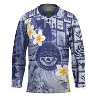 Federated States Of Micronesia Christmas Hockey Jersey Retro Style Dark Version LT05 Unisex Navy - Polynesian Pride
