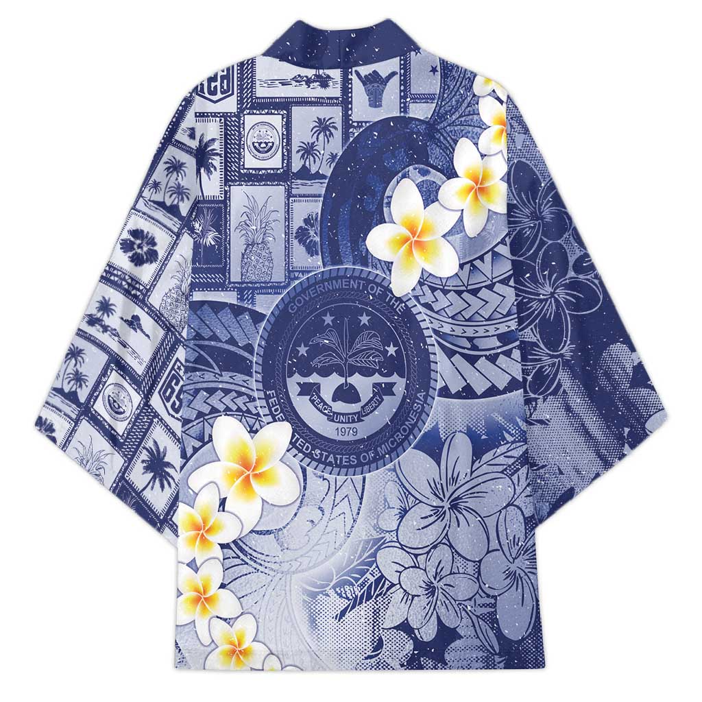 Federated States Of Micronesia Christmas Kimono Retro Style Dark Version LT05 - Polynesian Pride