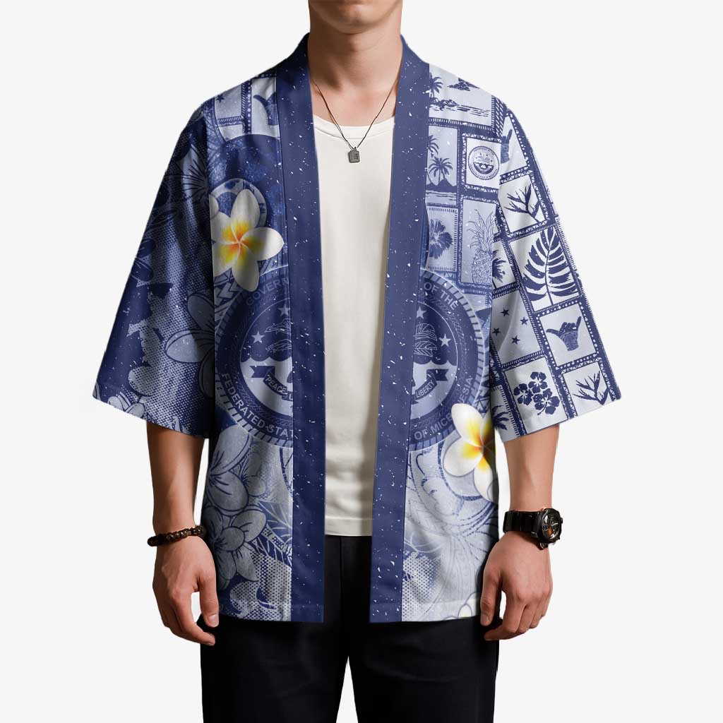 Federated States Of Micronesia Christmas Kimono Retro Style Dark Version LT05 - Polynesian Pride