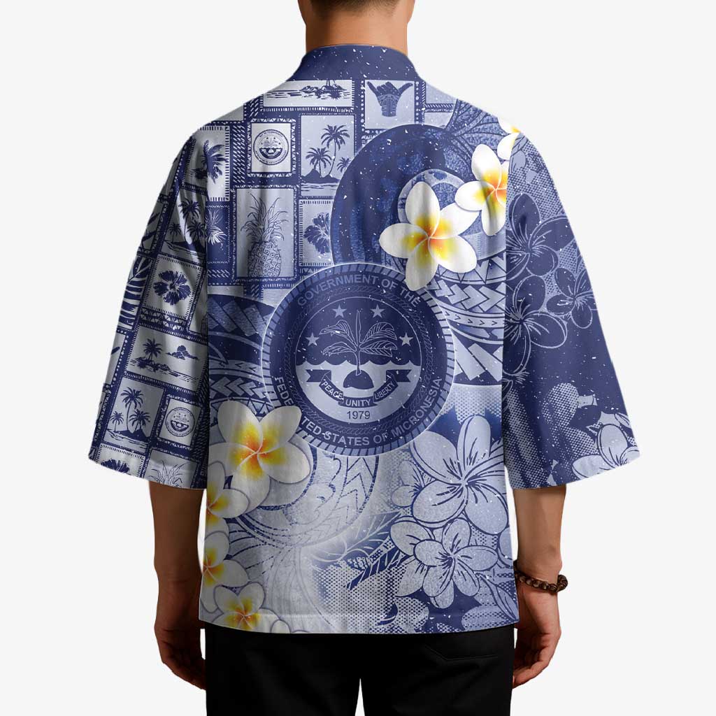 Federated States Of Micronesia Christmas Kimono Retro Style Dark Version LT05 - Polynesian Pride
