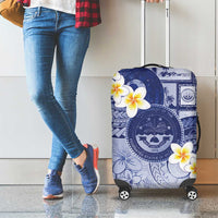 Federated States Of Micronesia Christmas Luggage Cover Retro Style Dark Version LT05 - Polynesian Pride