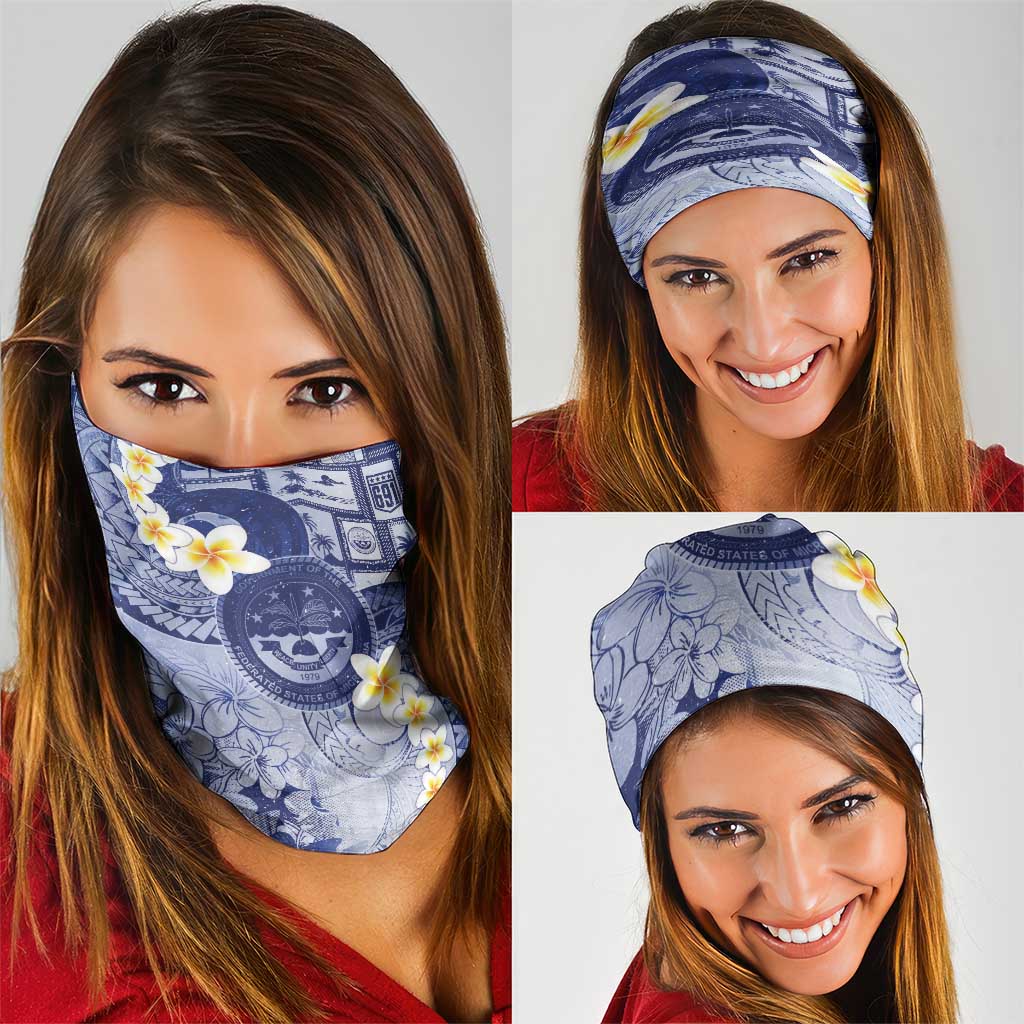 Federated States Of Micronesia Christmas Neck Gaiter Retro Style Dark Version LT05 - Polynesian Pride