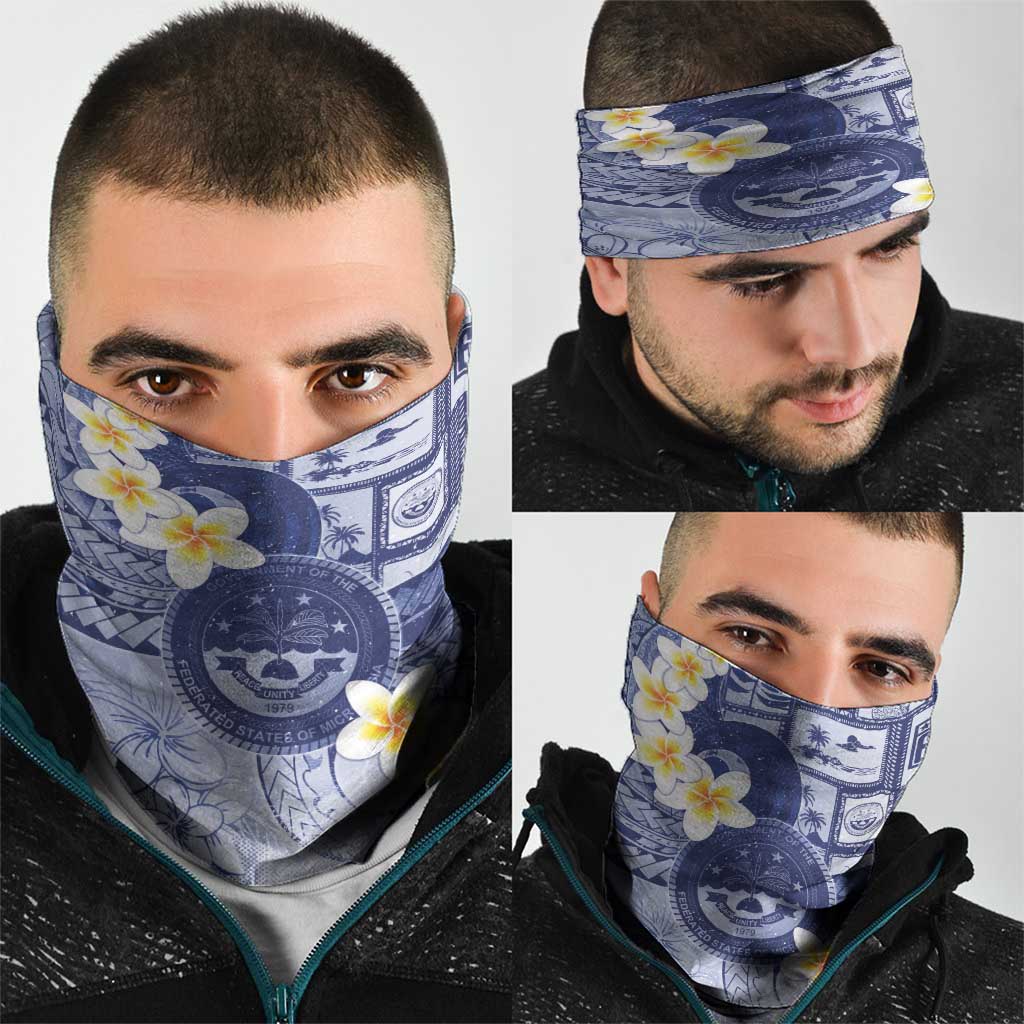 Federated States Of Micronesia Christmas Neck Gaiter Retro Style Dark Version LT05 - Polynesian Pride
