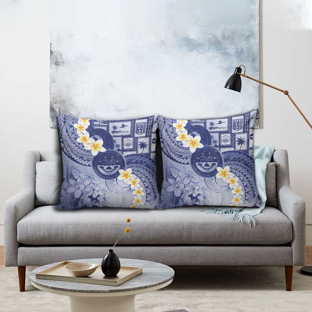 Federated States Of Micronesia Christmas Pillow Cover Retro Style Dark Version LT05 - Polynesian Pride