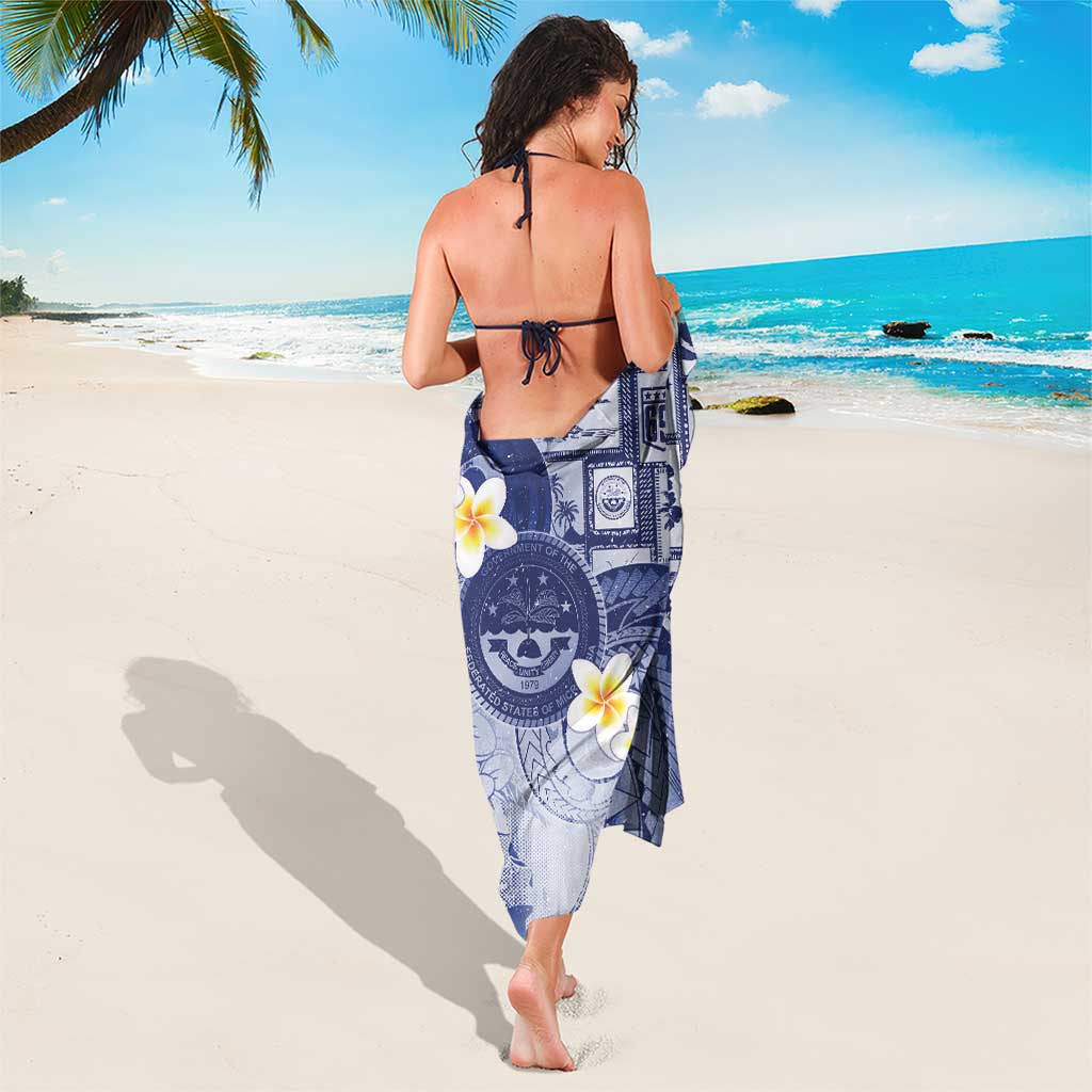 Federated States Of Micronesia Christmas Sarong Retro Style Dark Version - Polynesian Pride