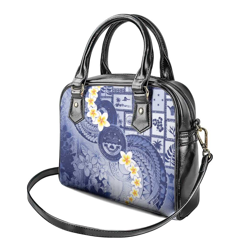 Federated States Of Micronesia Christmas Shoulder Handbag Retro Style Dark Version - Polynesian Pride