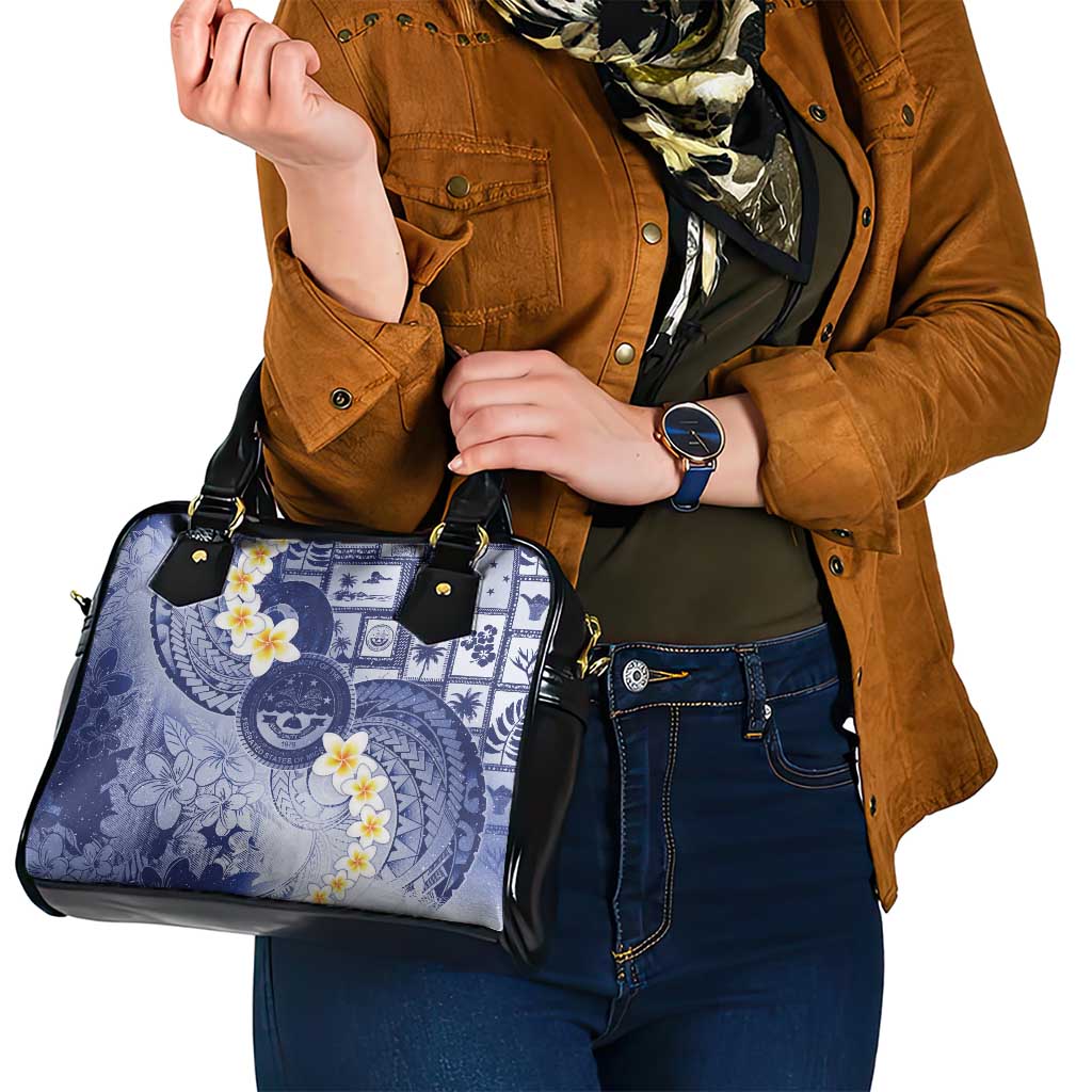 Federated States Of Micronesia Christmas Shoulder Handbag Retro Style Dark Version - Polynesian Pride
