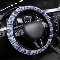 Federated States Of Micronesia Christmas Steering Wheel Cover Retro Style Dark Version - Polynesian Pride