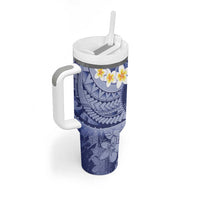Federated States Of Micronesia Christmas Tumbler With Handle Retro Style Dark Version - Polynesian Pride