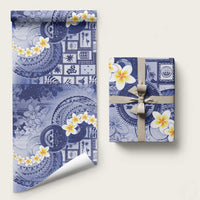Federated States Of Micronesia Christmas Wrapping Paper Retro Style Dark Version LT05 58" × 23" Navy - Polynesian Pride
