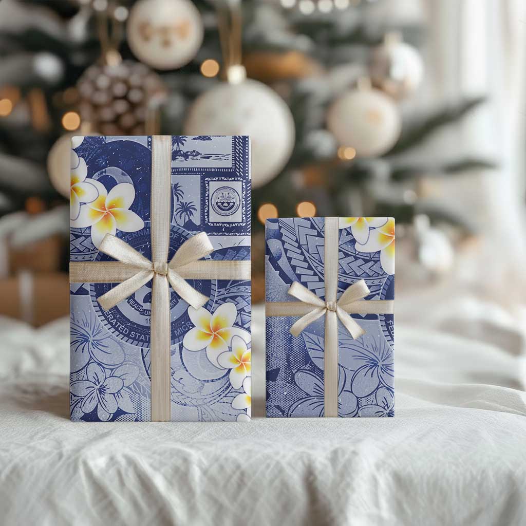 Federated States Of Micronesia Christmas Wrapping Paper Retro Style Dark Version LT05 - Polynesian Pride