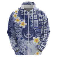 Federated States Of Micronesia Christmas Zip Hoodie Retro Style Dark Version LT05 - Polynesian Pride