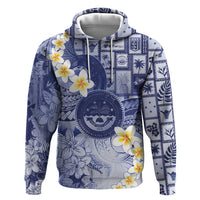 Federated States Of Micronesia Christmas Zip Hoodie Retro Style Dark Version LT05 Pullover Hoodie Navy - Polynesian Pride