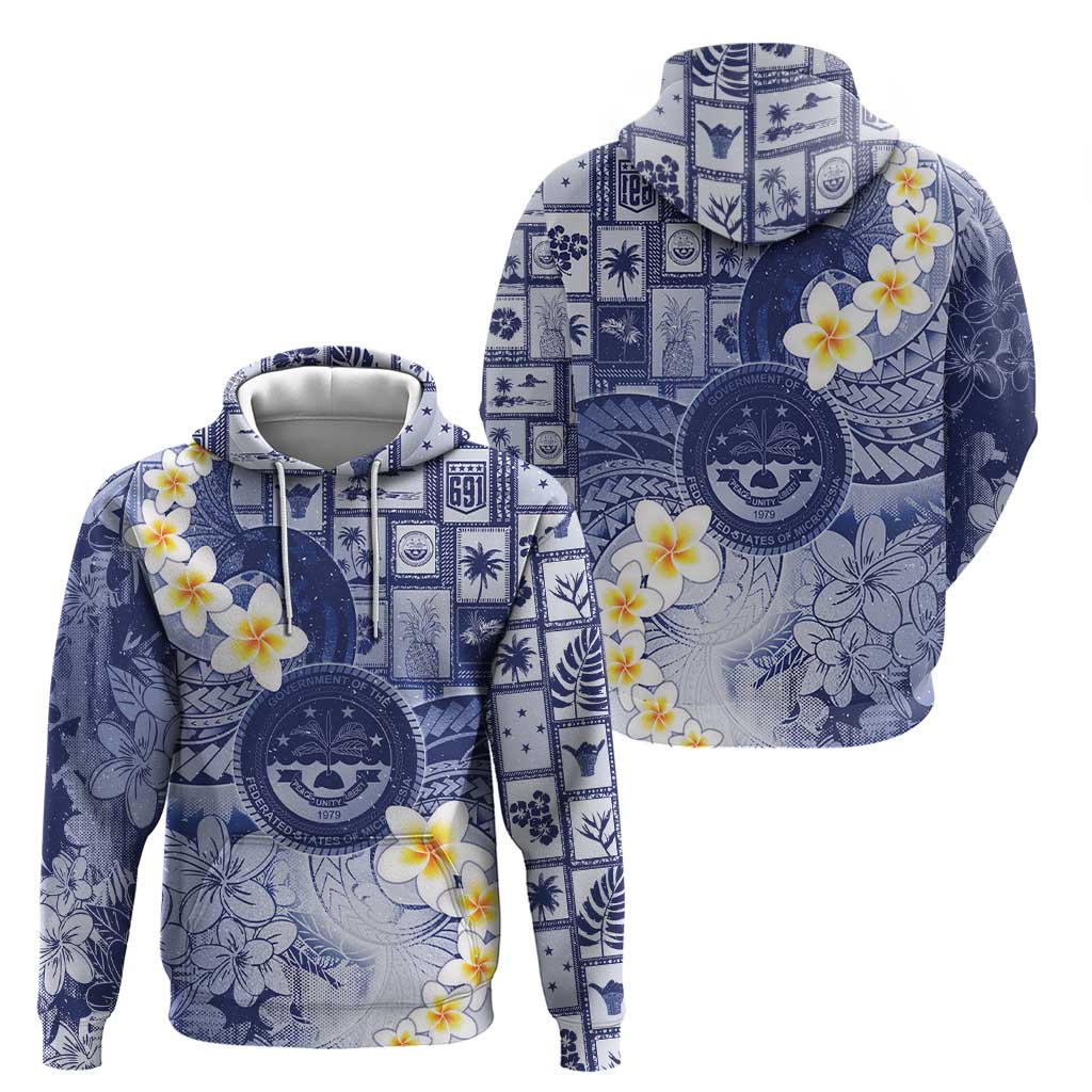 Federated States Of Micronesia Christmas Zip Hoodie Retro Style Dark Version LT05 - Polynesian Pride