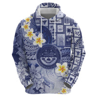 Federated States Of Micronesia Christmas Zip Hoodie Retro Style Dark Version LT05 - Polynesian Pride