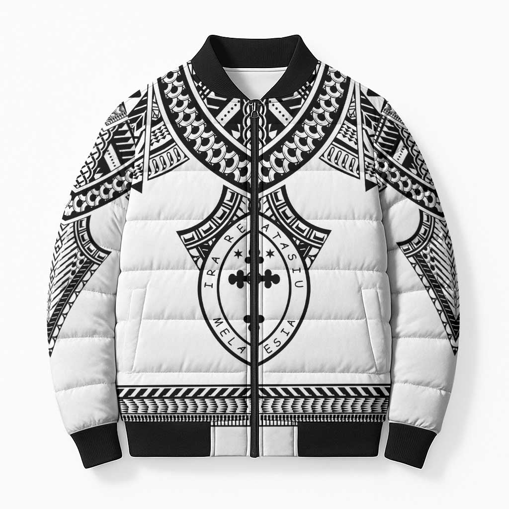 Personalised Melanesian Brotherhood Bomber Puffer Jacket With Tribal Pattern - Polynesian Pride