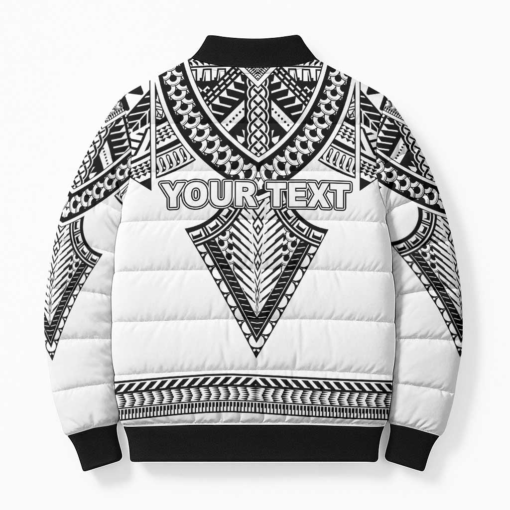 Personalised Melanesian Brotherhood Bomber Puffer Jacket With Tribal Pattern - Polynesian Pride