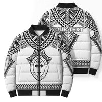 Personalised Melanesian Brotherhood Bomber Puffer Jacket With Tribal Pattern - Polynesian Pride