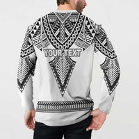 Personalised Melanesian Brotherhood Button Sweatshirt With Tribal Pattern - Polynesian Pride