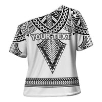 Personalised Melanesian Brotherhood Cross Shoulder Shirt With Tribal Pattern LT05 - Polynesian Pride