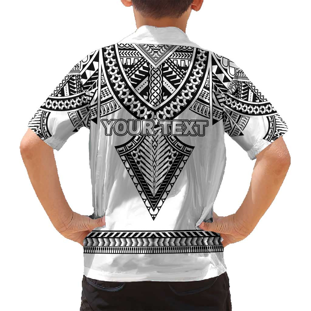Personalised Melanesian Brotherhood Family Matching Puletasi and Hawaiian Shirt With Tribal Pattern LT05 - Polynesian Pride