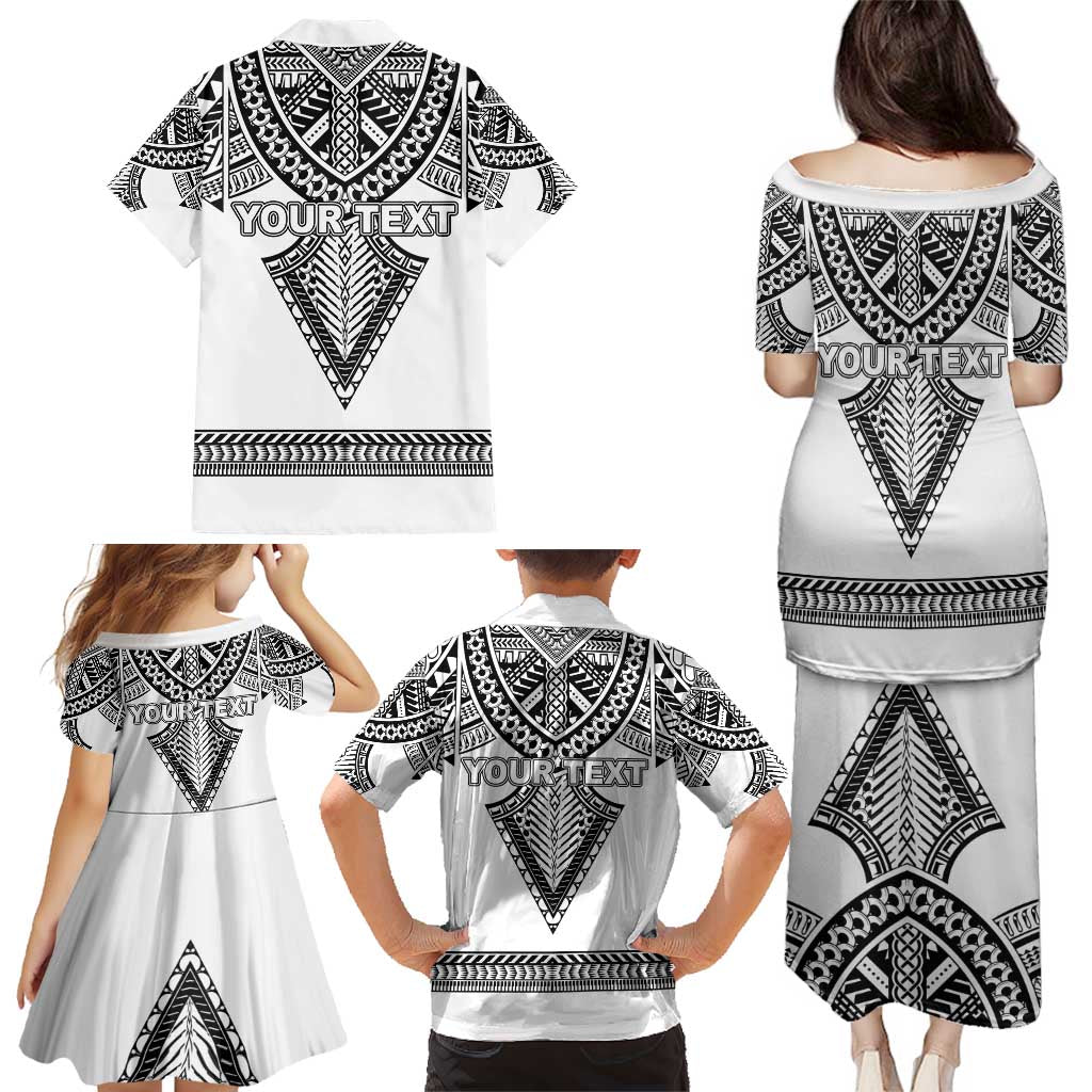 Personalised Melanesian Brotherhood Family Matching Puletasi and Hawaiian Shirt With Tribal Pattern LT05 - Polynesian Pride