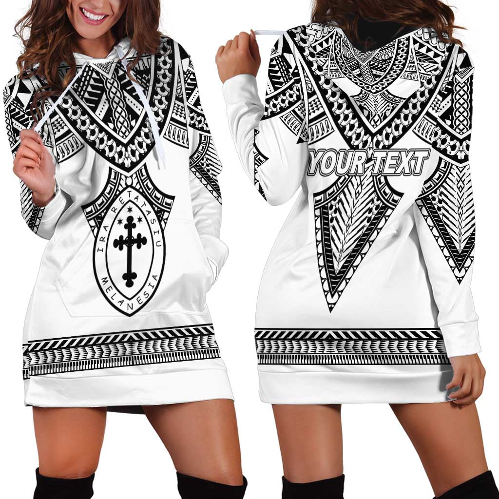 Personalised Melanesian Brotherhood Hoodie Dress With Tribal Pattern - Polynesian Pride