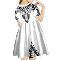 Personalised Melanesian Brotherhood Kid Short Sleeve Dress With Tribal Pattern - Polynesian Pride