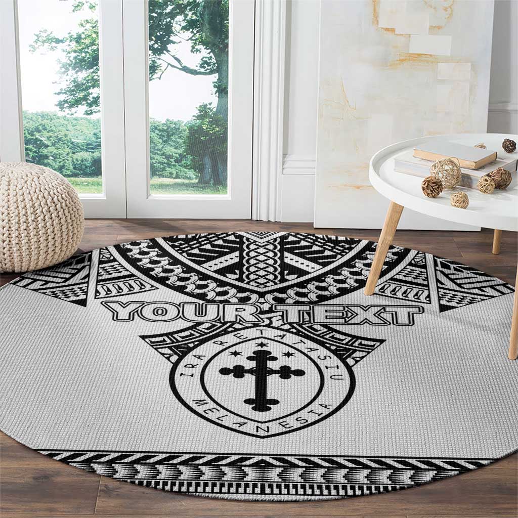 Personalised Melanesian Brotherhood Round Carpet With Tribal Pattern - Polynesian Pride